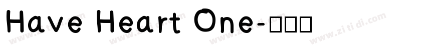 Have Heart One字体转换